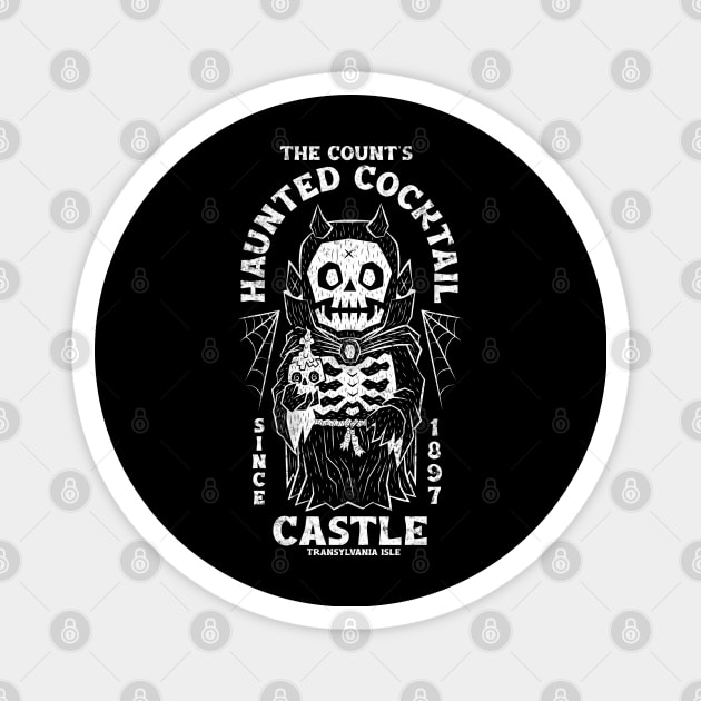 The Count's Haunted Cocktail Castle Magnet by chrisraimoart